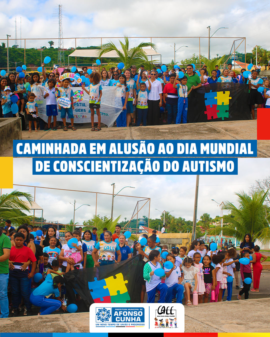 Prefeitura de Afonso Cunha realiza caminhada em alusão ao Dia Mundial de Conscientização do Autismo